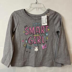 The Childrens Place Girls 18-24 Months Gray Long-Sleeved Cotton Shirt NWT! A2209